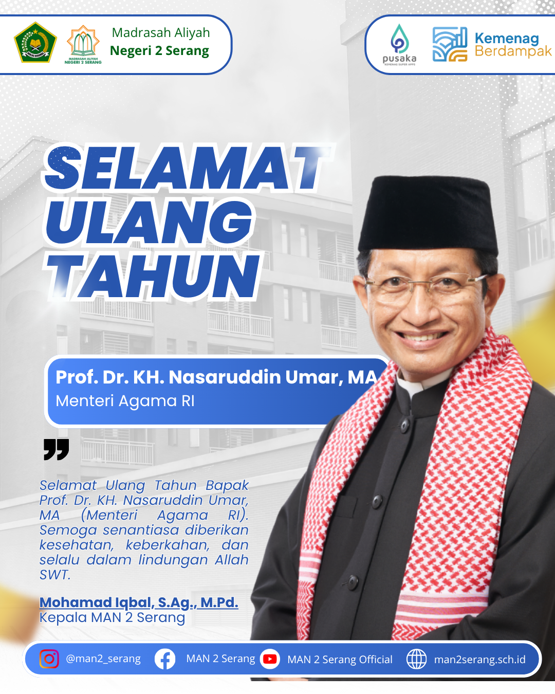 Selamat Ulang Tahun Menteri Agama RI