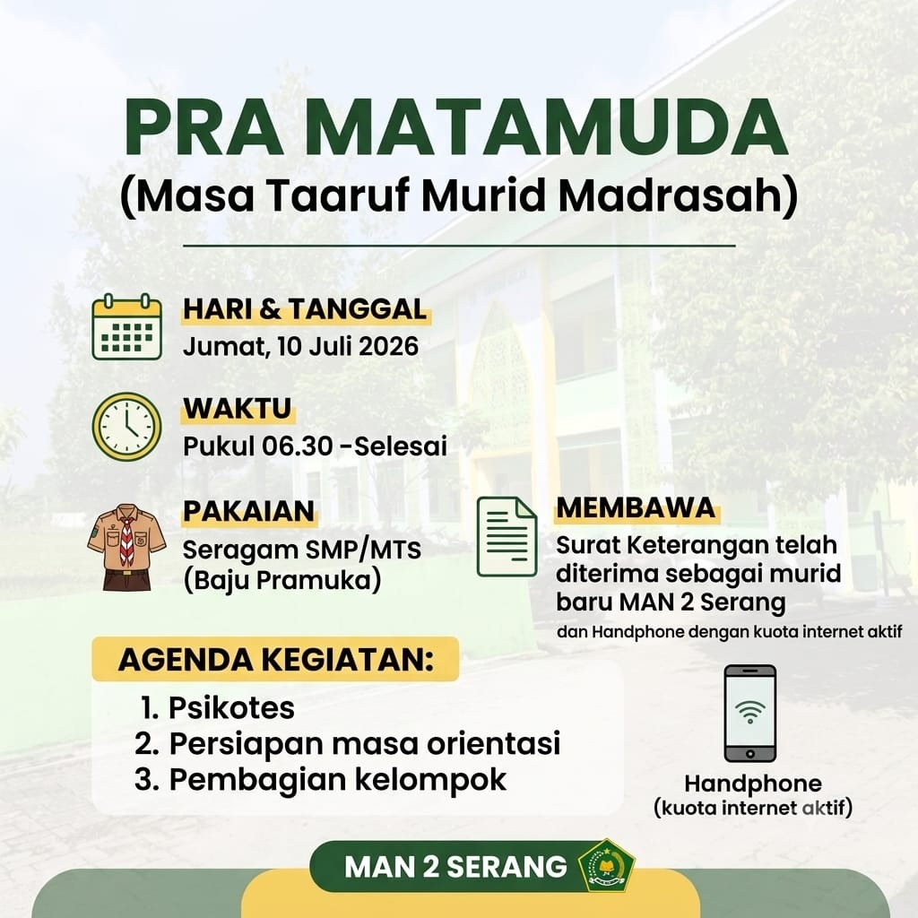 MATAMUDA MAN 2 Serang Tahun Pelajaran 2026/2027